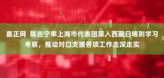 嘉正网  陈吉宁率上海市代表团深入西藏日喀则学习考察，推动对口支援各项工作走深走实